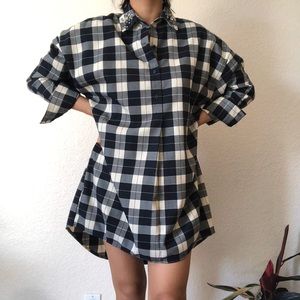 Zara Plaid tunic dress